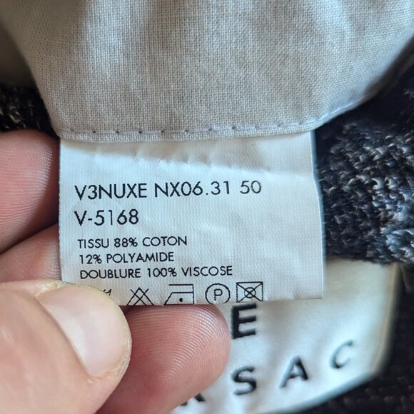 DE FURSAC - Cotton blend chech jacket - Sz 50 - Picture 6 of 6